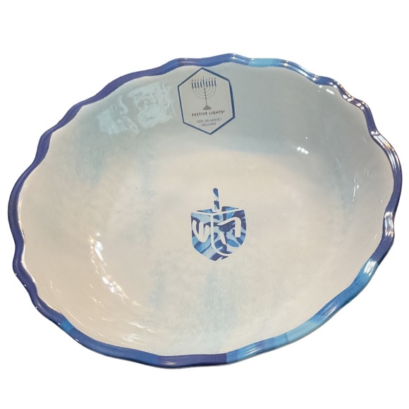 Melamine Decorative Hanukkah Serving Bowl - Picture 2 of 3